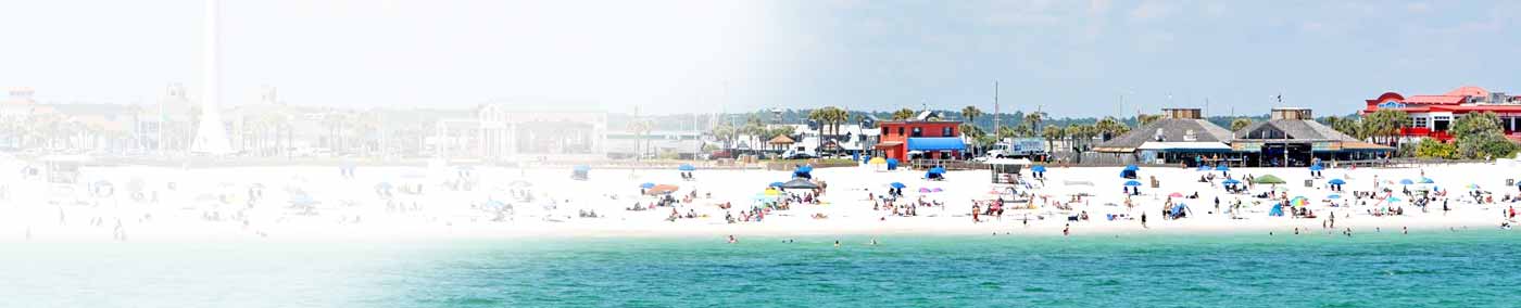 boardwalk entrance to Pensacola Beach